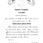 Florence Postal Commendation 1969