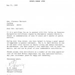 Florence Postal Recognition 1969
