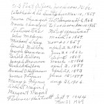 Florence's list of Jackson Postmasters